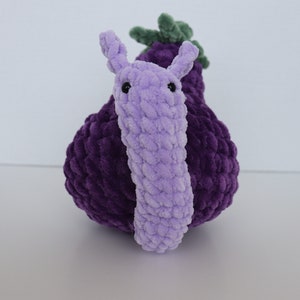 Eggplant Snail amigurumi