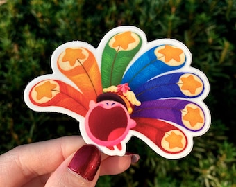 Festival Kirby Sticker | Matte Waterproof Sticker