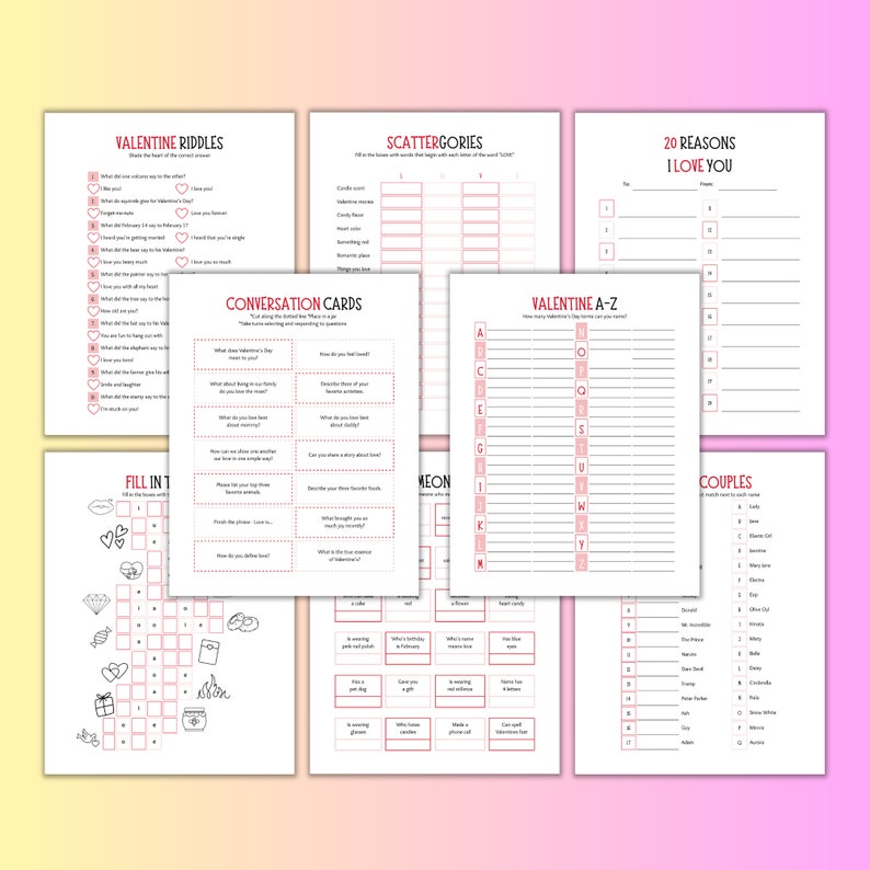 50 Fun Printable Valentine s Activities For Kids Printable Valentine s Activities Super Cute