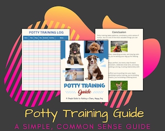 Guía y registro de entrenamiento para ir al baño para cachorros (descarga digital)