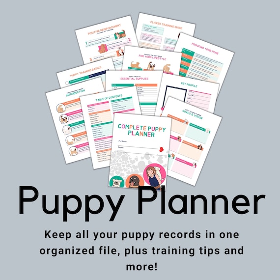 Complete Puppy Planner: Training Tips & Records (Digital Download)