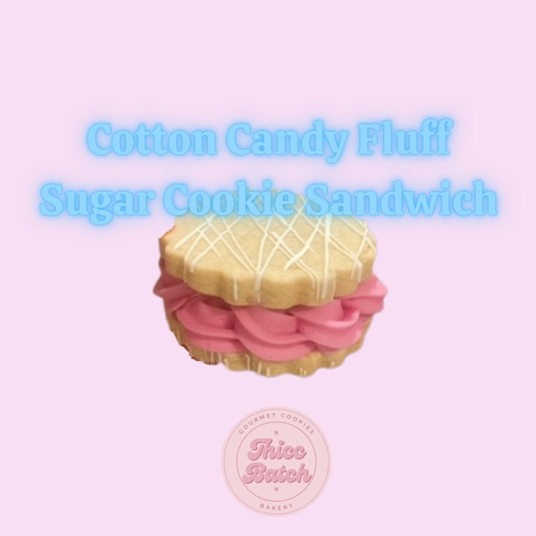 Gourmet Cotton Candy Fluff Sugar Cookie Sandwich Recipe