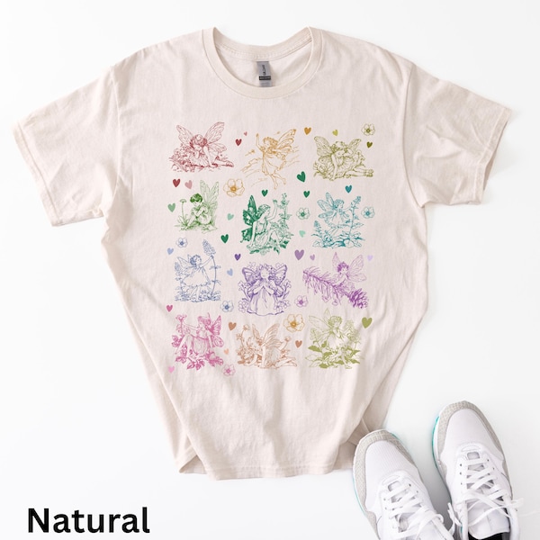 Flower Fairies Graphic Tee - Vintage Story Book Art Shirt