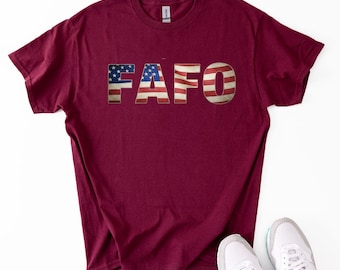 FAFO American Flag Tee | FAFO letters with USA flag design