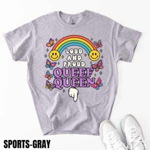 Queef Queen Rainbow Graphic Tee: LGBTQ+ Pride Feminist Top