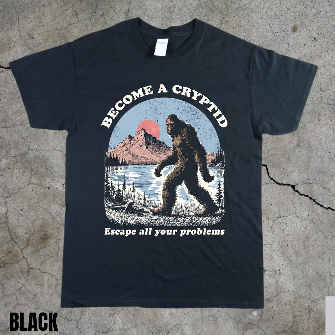 Cryptid Bigfoot T-shirt: Sasquatch Graphic Tee, Cryptozoology Gift - Etsy