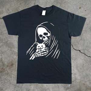 Dead Inside But Love Cats Shirt, Kittens Spooky Scary Skeletons T-Shirt Halloween Fall Autumn Dia De Los Muertas, Unisex Heavy Cotton Tee