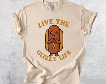 Camiseta "Vive la vida brillante": camiseta gráfica unisex para amantes de la gastronomía