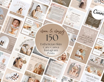 Esthetician Template | Skincare Instagram | Esthetician Branding | Esthetician Instagram | Esthetician Canva | Skincare Canva