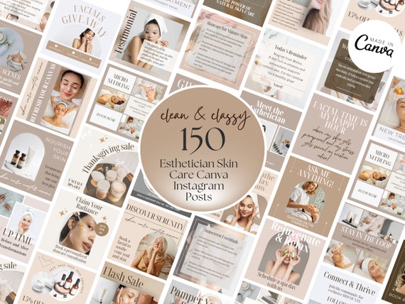 Esthetician Template | Skincare Instagram | Esthetician Branding | Esthetician Instagram | Esthetician Canva | Skincare Canva