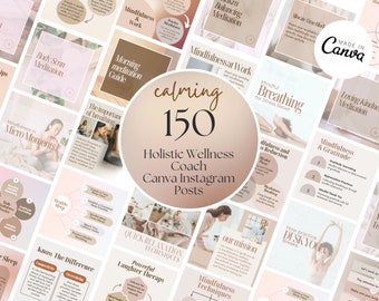 Holistic Coach, Mental Health, Wellness Coach, Yoga Instructor, Instagram Template, Mindfulness Template, Canva Template, Wellbeing Post