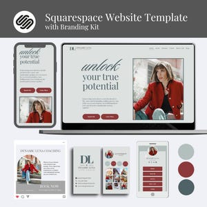 Squarespace Website Template | Life Coach Website | Web design | Branding Kit Coach Business | Squarespace 7.1 Website Design | Sales Page
