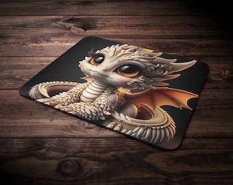 Cute Dragon Mousepad Sublimation Print Design PNG File. Instant download. Dragon Mouse Pad digital art. Dragon theme mousepad print file