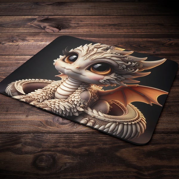 Cute Dragon Mousepad Sublimation Print Design PNG File. Instant download. Dragon Mouse Pad digital art. Dragon theme mousepad print file
