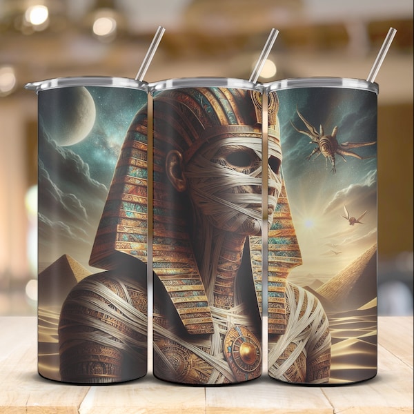 Mummy Tumbler Wrap 20 oz Skinny Tumbler Sublimation Design, Straight Tapered Tumbler Wrap, Instant PNG Digital Download, Mummy inspired