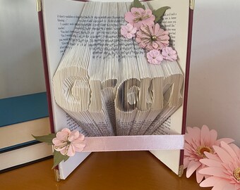 Custom Gran book fold. Mother’s Day gift. Folding art. Birthday. Anniversary. Mum present