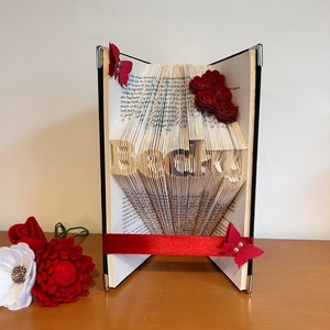 Custom personalised book fold. Mothers Day gift. Folding art. Birthday. Anniversary. Mum present image 5