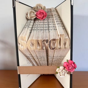 Personalized Book Folding Art, Custom Name Gift