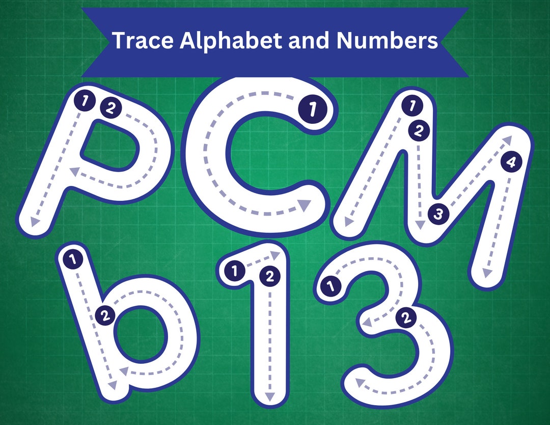Alphabet and Number Tracing Worksheets ABC Tracing Handwriting Practice