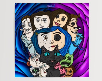 Coraline Art Print | Wydruki filmowe | Sztuka ścienna | Sztuka grozy