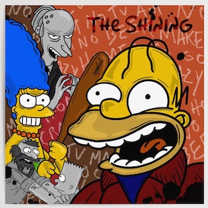 The Simpsons Art Print | The Shining | Movie Prints | Wall Art | Horror Art | Homer Simpson | Treehouse of Horror