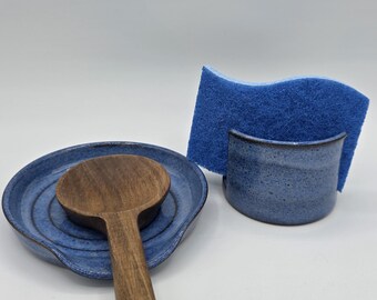 Spoonrest/sponge holder set