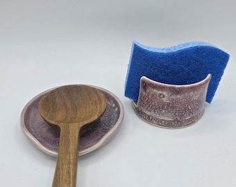 Spoonrest/sponge holder set