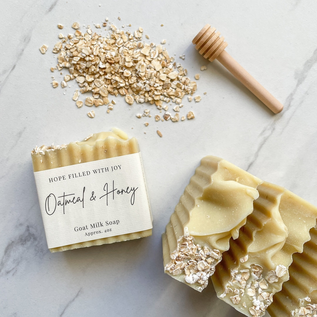 Oatmeal & Honey Goat Milk Soap, Milk and Honey Soap, Oatmeal Soap