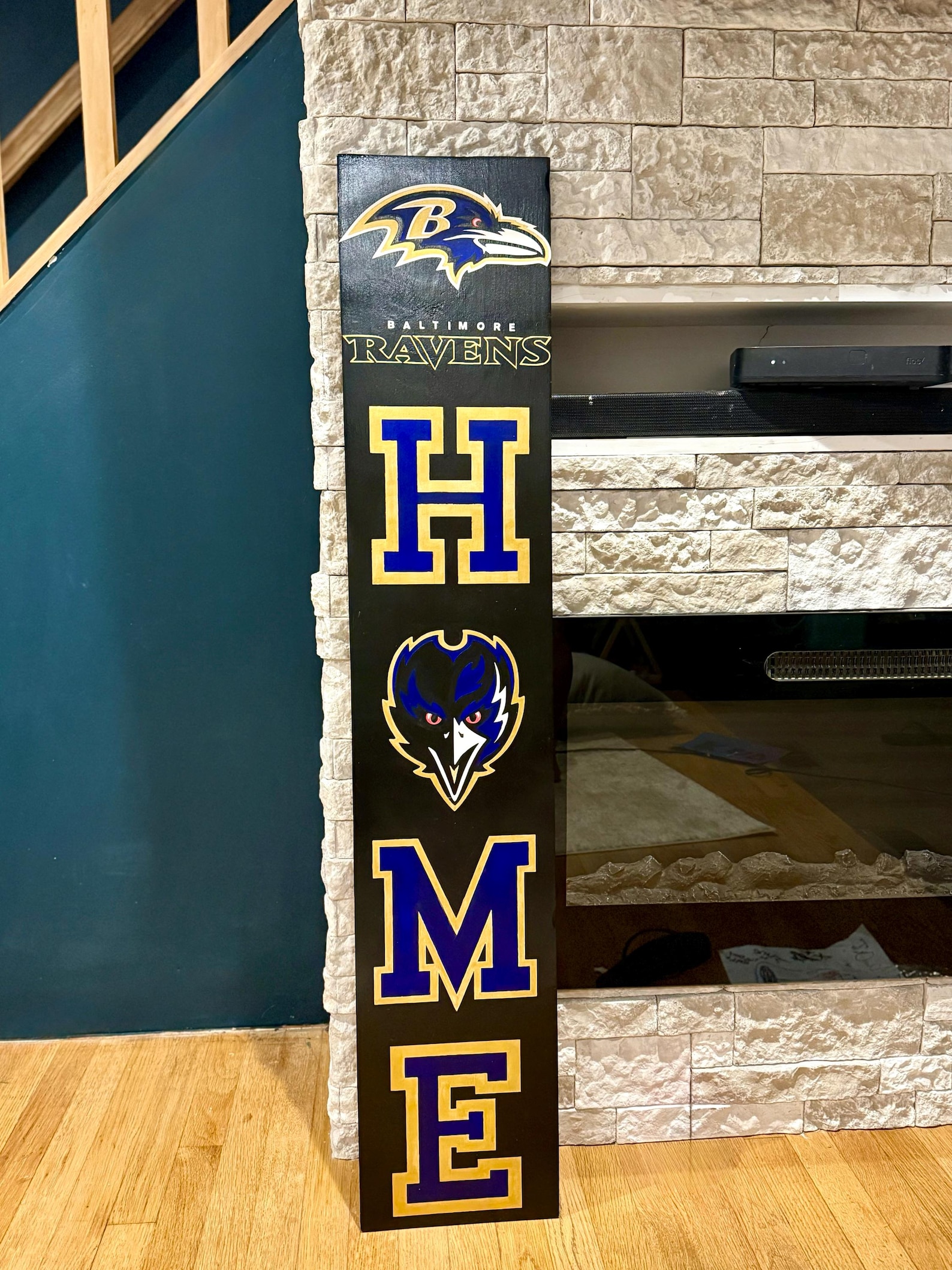 Hand-painted Baltimore Football Porch Sign: 4ft Football HOME Decor - Etsy