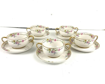 美しいHaviland & Co Limoges Franceのカップ＆ソーサー2個セット 