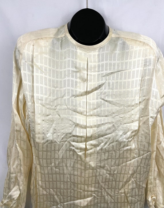 VTG Long Sleeve Silk Blouse Top Sz 8 Women's 80s - image 5