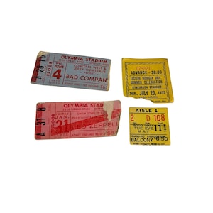 Set aus 4 Original Led Zeppelin Bad Company 1975 Garantie Garantie Garantie