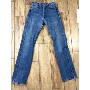 Wrangler USA Distressed Jeans 30x36 Vintage Straight Leg Western Denim image 2