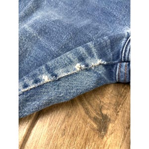 Wrangler USA Distressed Jeans 30x36 Vintage Straight Leg Western Denim image 4