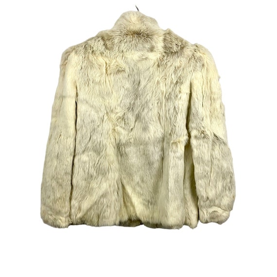 VTG 100% Rabbit Fur Coat Lined Women's M 1970s Op… - image 3