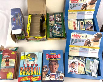 Gran lote de más de 2500 tarjetas coleccionables de béisbol de la MLB, varias de Rookies, Stars y Commons de los años 80 y 90