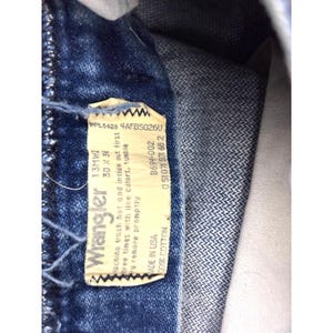 Wrangler USA Distressed Jeans 30x36 Vintage Straight Leg Western Denim image 7