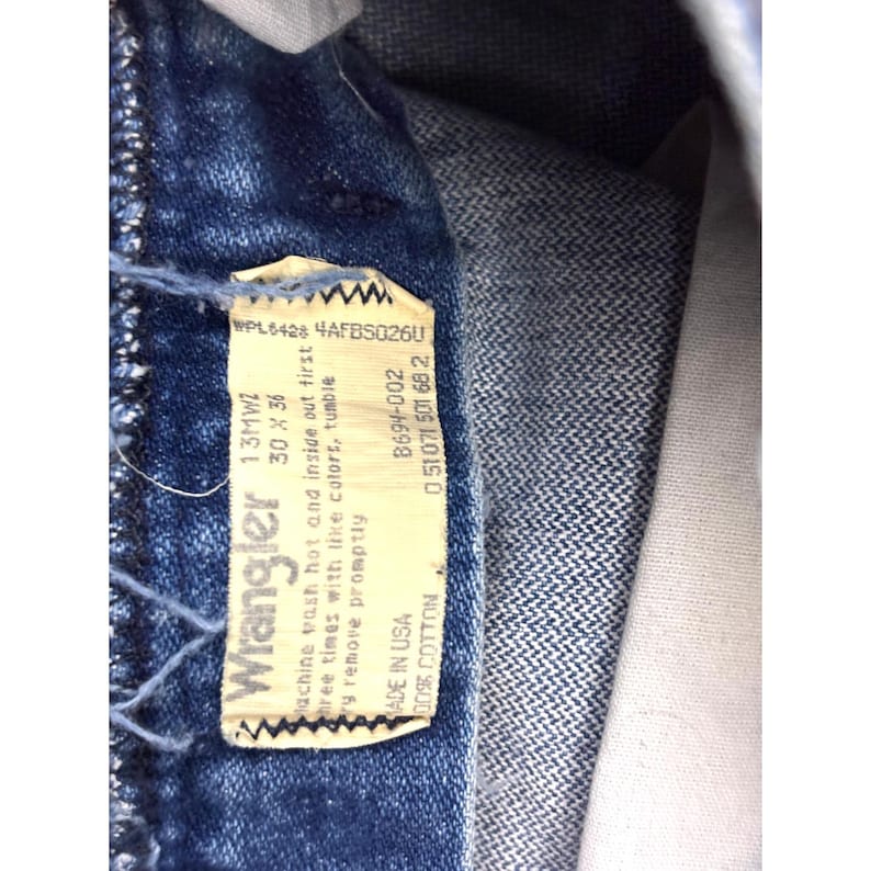 Wrangler USA Distressed Jeans 30x36 Vintage Straight Leg Western Denim image 7