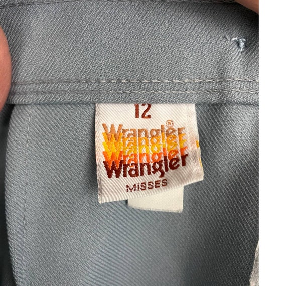 VTG Wrangler Blue A-Line Western Skirt Misses Sz … - image 3