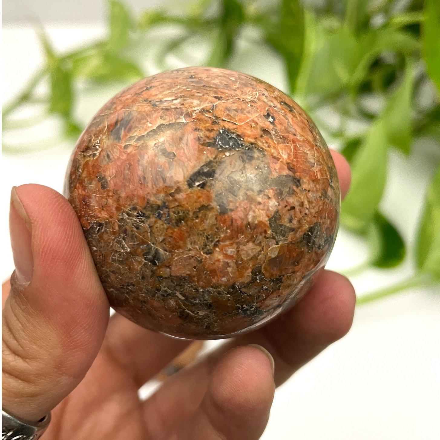 Sfera Cristallo Mista Naturale 15 Mm &ndash; Quarzo, Avventurina, Occhio Di Tigre, Ametista