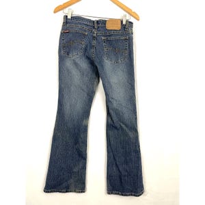 VTG Jordache Denim Blue Jeans Bootcut femme 26" taille basse Stretch Y2K 2000's