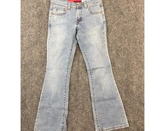 Levi's 518 Superlow Stretch Boot Cut Jeans Size 3 Short Light Wash Y2K NWT
