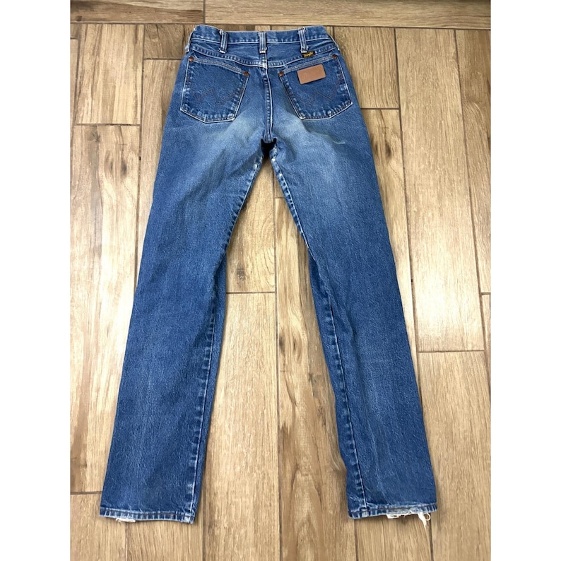 Wrangler USA Distressed Jeans 30x36 Vintage Straight Leg Western Denim image 8