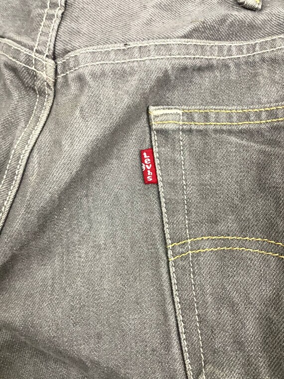 VTG LEVIS 501 Faded Gray Denim Jeans 42x32 Button… - image 8