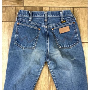 Wrangler USA Distressed Jeans 30x36 Vintage Straight Leg Western Denim image 11