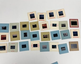 VTG Lot of 28 Color Film Slides Vehicles Boats 70's Color Transparency Estate