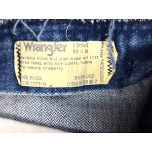 Wrangler USA Distressed Jeans 30x36 Vintage Straight Leg Western Denim image 6