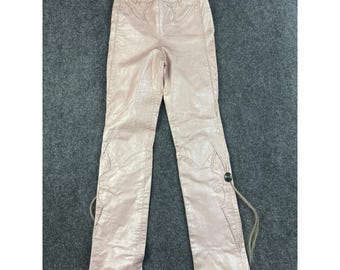 OOAK Handmade Western Leather Pants Concho Horsehair Fringe Couture Boho Style