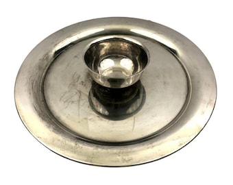 VTG WM Rogers Silver Round  Chip Dip Serving Platter