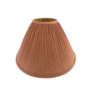 Vintage Lamp Shade Retro 1990s Contemporary Pleated Fabric Dusty Pink